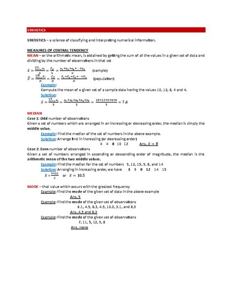 Statistics Notes 的图像结果
