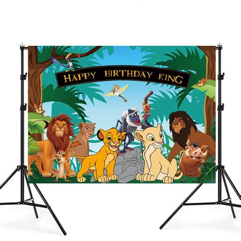 Buy Backdrop for Birthday Party, Lion Sinba Background, Photo Booth ...