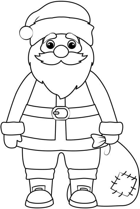 Santa Outline Drawing