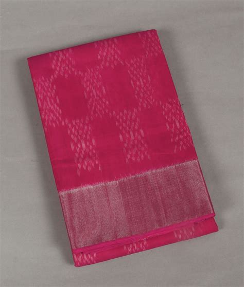 Buy Pink Pochampalli Silk Cotton Saree T389348