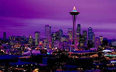Seattle At Night Wallpaper