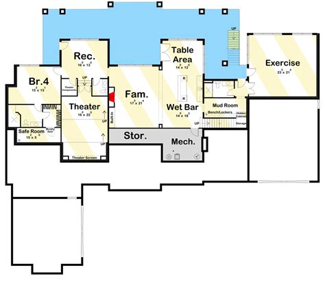 Plan 623134DJ: Multi-Generational One-Story Lake House Plan with Main ...