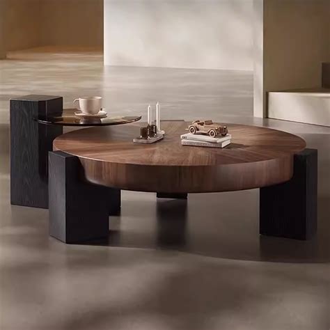 Round Modern Wood Coffee Table