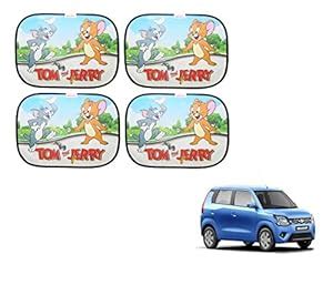 Auto Hub Car Window Curtain Sticky Sun Shades Tom n Jerry, Design ...