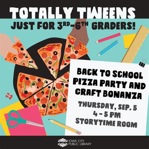 Totally Tweens: Back to School Pizza Party and Craft Bonanza | Iowa ...
