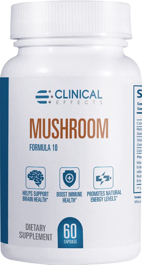 Clinical Effects Mushroom Formula 10 Natural Mushroom Supplement For ...