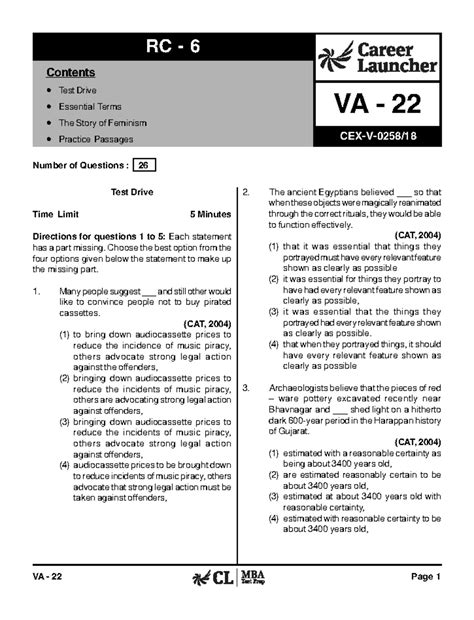 VA-22 RC 6 Political Theory with Solutions - VA - 22 Page 1 RC - 6 ...