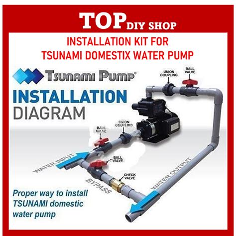 ''DIY'' Tsunami Domestic Water Pump Piping Installation Kit Fitting For ...
