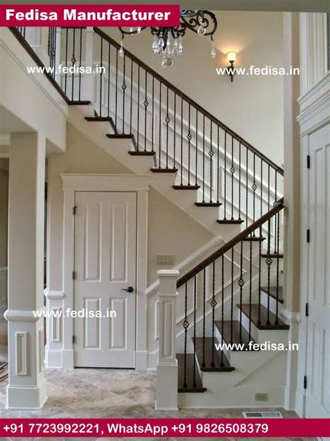 Round Steel Stairs Rod Iron Handrails For Stairs Exterior Iron Stair ...