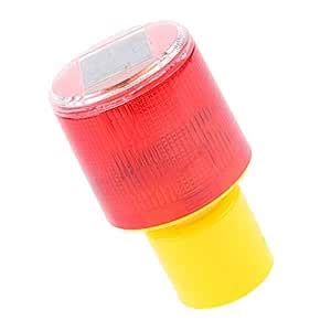 FLAWISH Solar Powered Warning Light Round Alarm Signal Construction ...