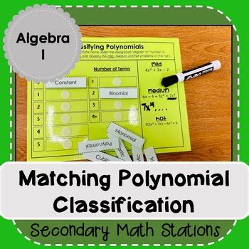 Image result for Polynomial Classification Worksheet