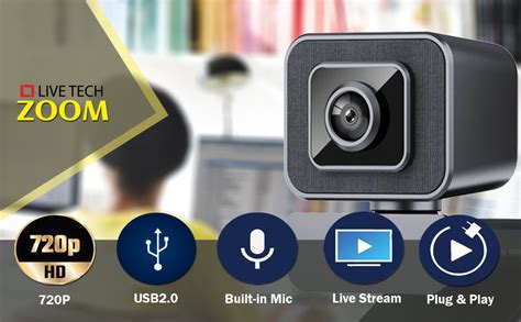Live Tech Zoom 720P Webcam with Microphone : Amazon.in: Computers ...