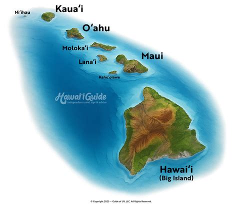 Hawaiian Islands Map