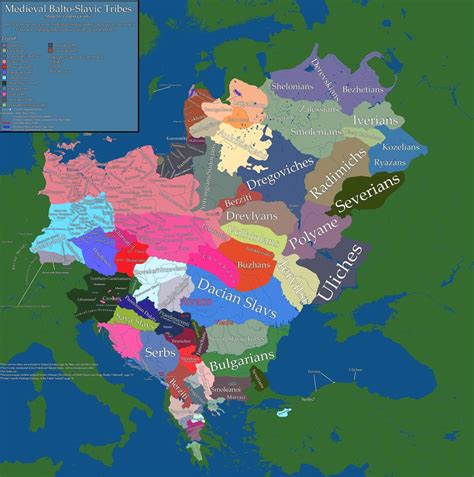 Map of the distribution of the Balto-Slavic peoples in medieval Europe : r/AskBalkans