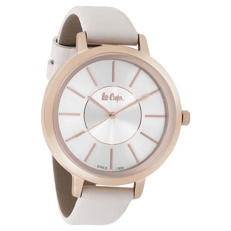 Buy Online Lee Cooper Quartz Analog Silver Dial Leather Strap Watch for ...