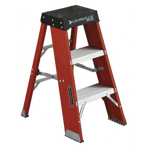 Louisville Step Stand, 3 Steps, 375 lb Load Capacity, 36 in Overall ...