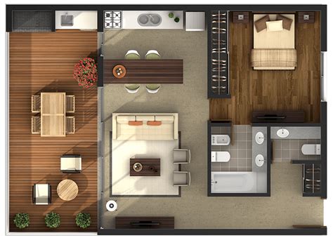 Small Studio Layout Ideas - apartmentsphoto