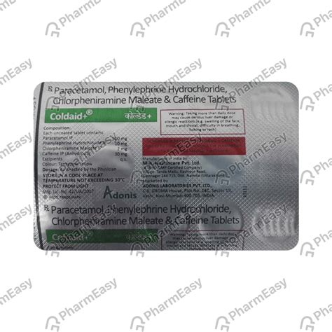 Buy Coldaid Plus Strip Of 10 Tablets Online at Flat 15% OFF | PharmEasy