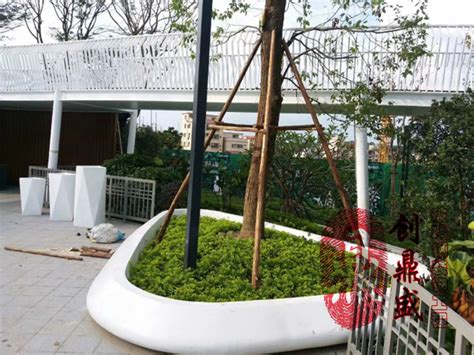 现代景观设计实景图-花池种植池玻璃钢-设计师图库