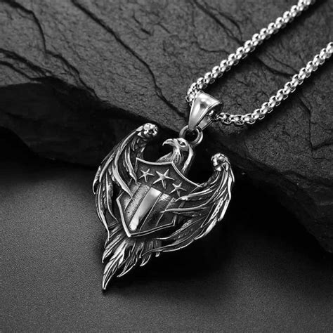 AMERICAN EAGLE PRIDE - Pure Titanium Steel The Eagle Pendant with ...