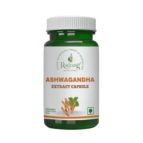 Buy Rudrang Nutri Store Ashwagandha Extract Veg Capsules - Stress ...
