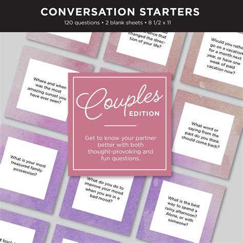 Conversation Starters - for Couples - Etsy