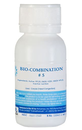 Bio-Combination # 5 Homeopathic Remedy | Natural Treatment for Coryza ...