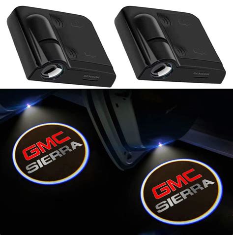 Buy 2Pcs for Car Door Lights Logo for GMC Sierra, Car Door Led ...