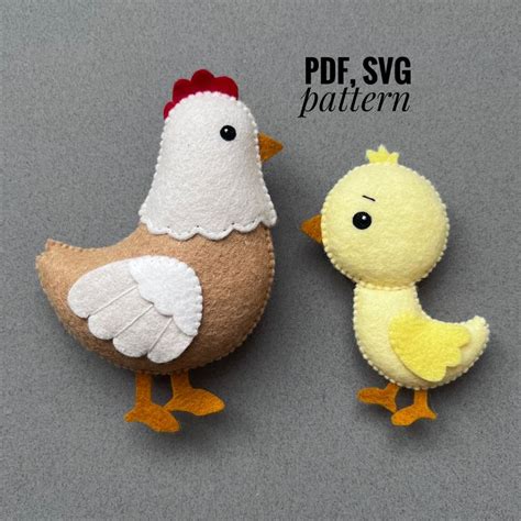 Image result for Felt Chicken Pattern-Free