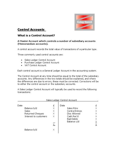 Control Accounts Examples 的图像结果