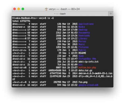 Image result for Mac OS Terminal LS