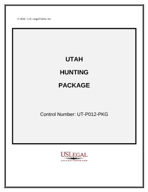 Hunting s Package - Utah Doc Template | pdfFiller