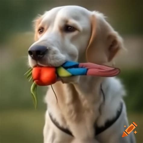 Dog eating ice cream on Craiyon