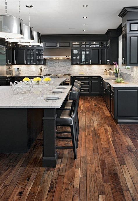 Wood Cabinets With Wood Floors
