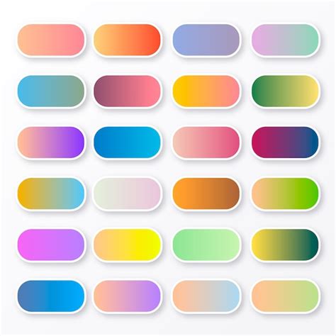 Gradient color set element set | Free Vector