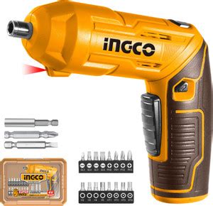 INGCO Cordless Screwdriver 4V Type-C Charging Port, Screwdriver Bits ...