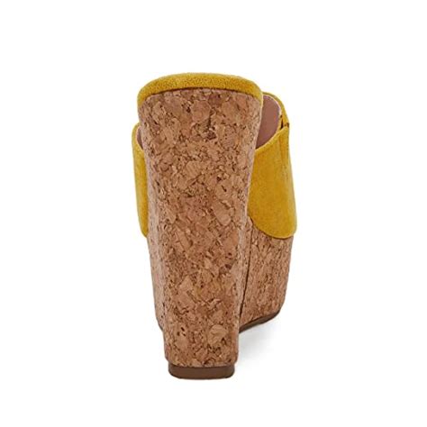 Buy Syktkmx Womens Platform Wedge Slides Sandals Backless Peep Toe Slip ...