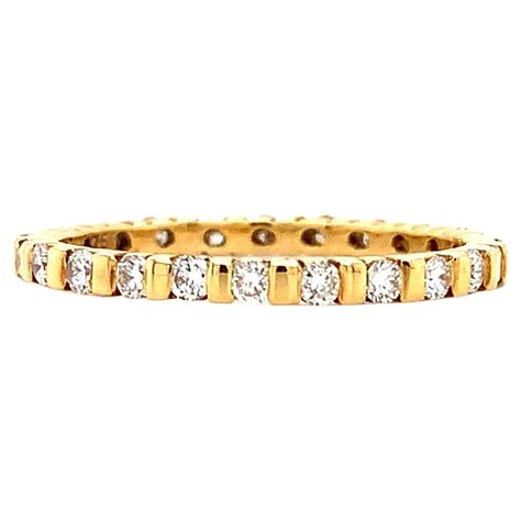 Diamond full eternity wedding ring 18k rose gold For Sale at 1stDibs