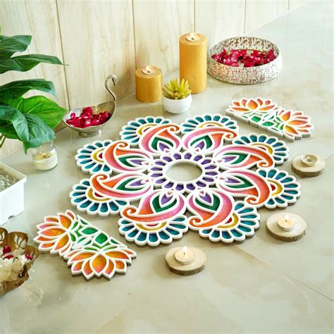 Buy Island Rangoli Mukund Design 22' Crochet Series, Rangoli Mat ...