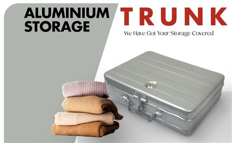 JAYCO Aluminium Cash/Jewellery Storage Box/Trunk - 14" Large - with pre ...