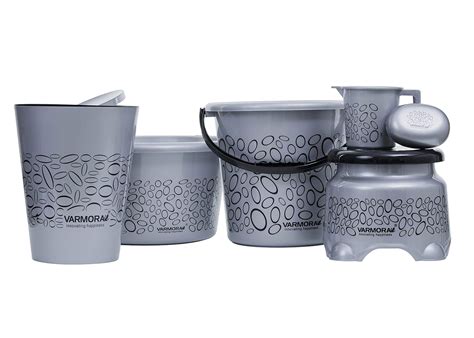 Varmora Plastic Royal Balti Set of 6 Pieces (Silver) : Amazon.in: Home ...