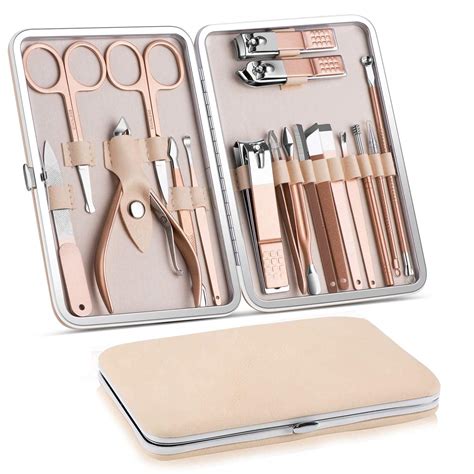 DOCOSS-18 IN 1 Stainless Steel Professional Manicure Set Nail Cutter F