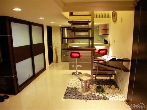 39平方米现代单身公寓客厅壁纸装修效果图_太平洋家居网图库