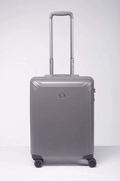 Echolac Civil Medium Dark Grey Hard Sided Cabin Suitcase Trolley 56cm ...