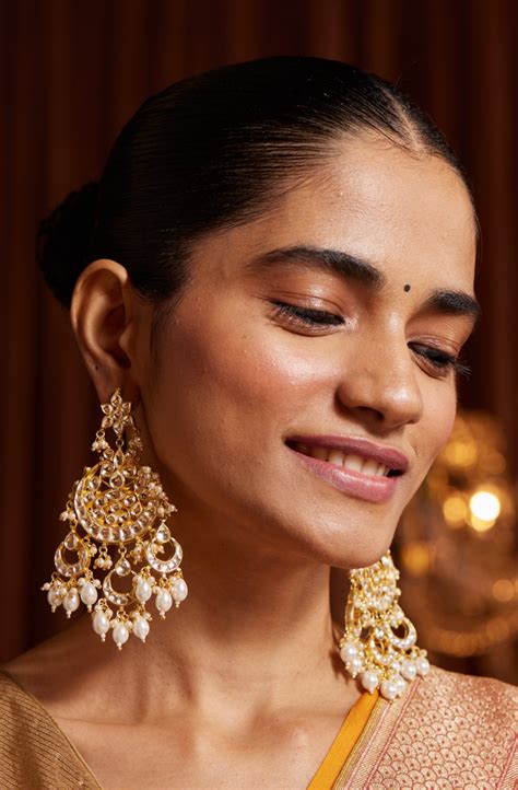 Rachana Kundan Chandbali Earrings – Paisley Pop Shop