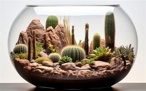 Desert glass terrarium | Premium AI-generated image