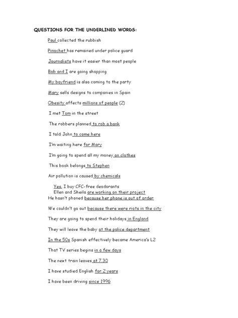 Image result for Examples Subject Question