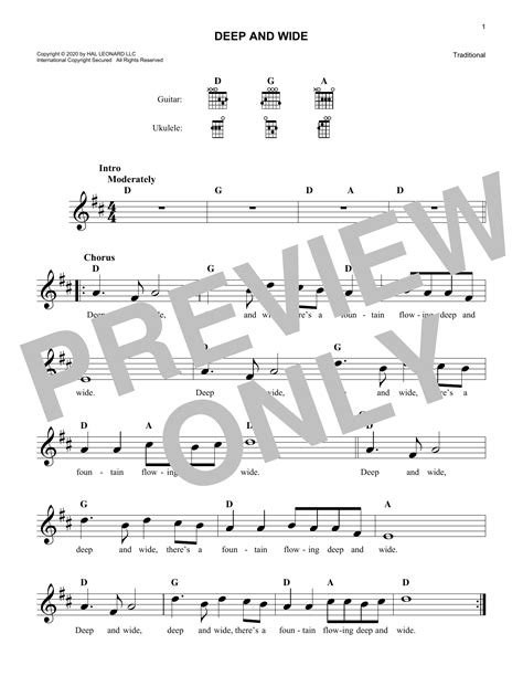Download Deep And Wide - Traditional | Lead Sheet / Fake Boo Sheet ...