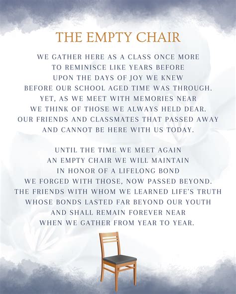 Empty chair poem – Artofit