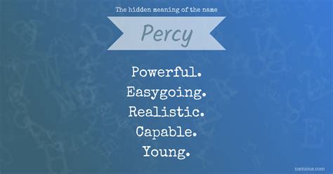 Percy Name Meaning